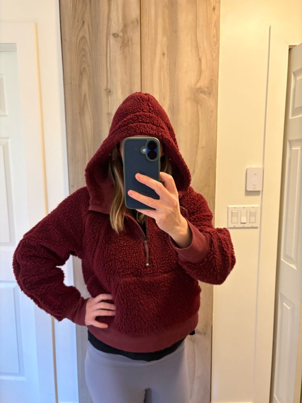 Lululemon Teddy Women's Scuba  Half-Zip Jacket - Burgundy Size XS/S